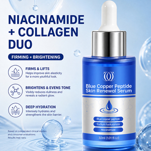Suero Facial Reparador Calmante con Péptidos de Cobre Azul y Colágeno, Antienvejecimiento, Hidratante, Cuidado de la <span class=keywords><strong>Piel</strong></span>, Etiqueta Privada Personalizada, 30 ml - Product Image 3