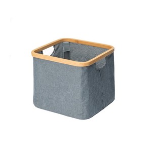 Cesto de Almacenamiento Plegable de Tela Oxford, Organizador de Ropa Cuadrado Gris, Cesto de Lavandería para Baño, Tipo Vertical - Product Image 1