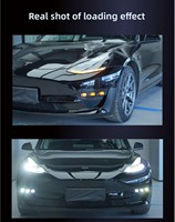 Ensemble de phares à LED matriciels pour Tesla Model 3 Model Y, commande tactile, feux de jour DRL, mise à niveau des feux antibrouillard, IP67, sans erreur CANBUS, 6000K