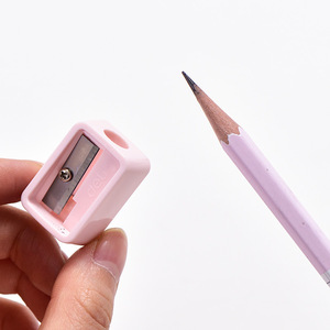 Deli Mini Pencil Sharpener 55x40x50mm Manual Plastic Student Use Geometric Design - Product Image 3