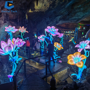 Sgl139 <span class=keywords><strong>zigong</strong></span> kỳ nghỉ đèn lồng Nhà cung cấp trang trí sân vườn Trung Quốc lụa đầy màu sắc hoa lễ hội đèn lồng để bán - Product Image 1