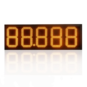 Letrero LED para Exteriores de 12 Pulgadas con Control Remoto RF Ámbar para Precios de Gasolina - Product Image 1
