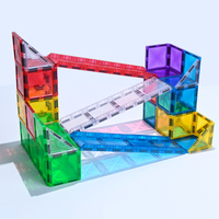 Jeu de construction de voies magnétiques pour voitures, blocs magnétiques pour enfants