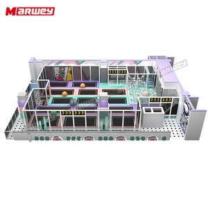 <span class=keywords><strong>Trampoline</strong></span> d'intérieur de taille personnalisée pour parcs d'attractions Équipement d'aire de jeux commerciale Trampolines à l'élastique pour enfants et adultes - Product Image 2
