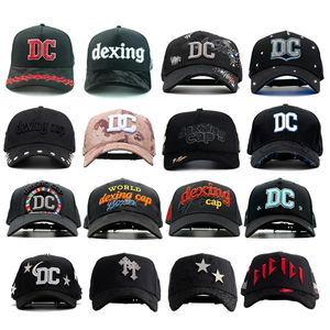 Casquette de baseball 5 panneaux en suède de qualité G5, 100% neuve et originale, avec logo brodé 3D et strass, style sportif, en tissu Dobby, réglable - Product Image 3