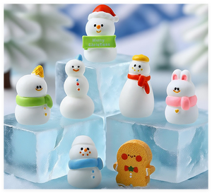 Figuras Navideñas en Miniatura de Resina, Escena de Natividad Navideña en 3D, Casa de Muñecas, Corona, Muñeco de Nieve, Papá Noel, Caja de Regalo, Ciervo, Oso, Calcetines, Árbol - Product Image 5