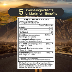 OEM nhãn hiệu riêng tinh khiết Himalaya shilajit Gummies phong phú trong Ashwagandha cây ngưu bàng gốc Fulvic axit shilajit gummies bổ sung - Product Image 6