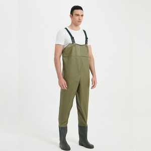Nouvel ensemble de waders de pêche en PVC pour hommes, style populaire, imperméables, avec bottes intégrées et pantalon de poitrée, pour la pêche à la mouche et l'agriculture - Product Image 1