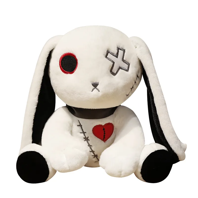 Koyu Punk yeniden doğmuş tavşan gotik cadılar bayramı koyu tavşan kadın kız kırık kalp Goth bayan bebek ev dekor hediye çocuklar için