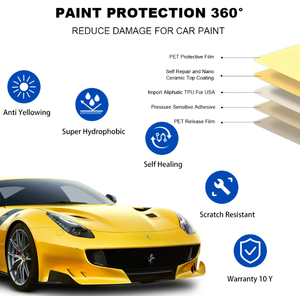 Película Protectora de Pintura para Automóviles de Alta Calidad, Autoadhesiva, Antiamarillamiento, PPF TPU, Película Transparente para Envolver la Carrocería, Rollo de 1.52*15m - Product Image 4