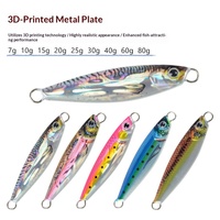 SKM Nouveaux Jigs de pêche à simulation 3D 7g - 80g, Jigs métalliques à lancer longue distance, Jigs de jigging au plomb pour eau salée
