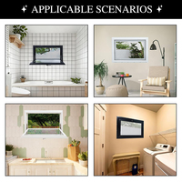 Ventanas de Aluminio y Vidrio de Doble Capa Personalizadas con Mosquitera para Sótanos y Almacenes