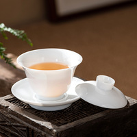 Bol à thé en porcelaine blanche douce, tasse à thé en céramique, bol à thé fin, service à thé Kung Fu