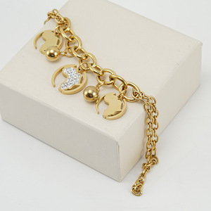 Zogxin Gold <b>Map</b> Charm Bracelet For Women Stainless Steel Jewelry Gift Fashion Accessory - Product Image 4
