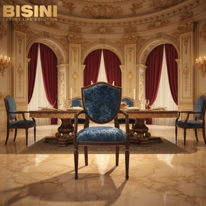 <span class=keywords><strong>Fauteuil</strong></span> <span class=keywords><strong>de</strong></span> salle à manger <span class=keywords><strong>de</strong></span> style européen luxueux et raffiné, <span class=keywords><strong>fauteuil</strong></span> d'hôte artisanal en <span class=keywords><strong>velours</strong></span> <span class=keywords><strong>bleu</strong></span> avec assise moelleuse, idéal pour les propriétés exigeantes - Product Image 6