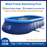 Einfach zu Montierender Metallrahmen-Pool Kommerzieller Wassertank Windbeständig für Große Wasserparks und Vergnügungspark-Einrichtungen