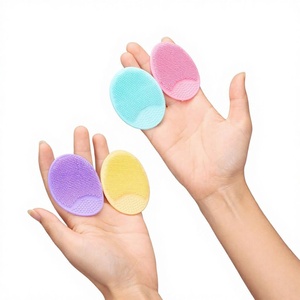 Baby Shampoo <b>Brush</b> Silicone Handheld Manual <b>Bathing</b> Scrubbing Oval <b>Brush</b> Kids Hair Washing Dandruff Removing Safety - Product Image 1