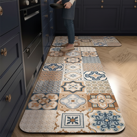 Tapis de cuisine personnalisé, lavable, en boue de diatomée, antidérapant, motif puzzle, anti-fatigue, adapté aux animaux domestiques, écologique