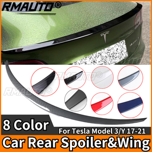 Aileron arrière en fibre de carbone RMAUTO, becquet de coffre arrière pour Tesla Model 3 Model Y 2017-2021, accessoires de carrosserie - Product Image 1