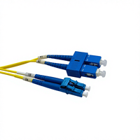 Câble de raccordement optique COMTON Dumplex SC UPC LC UPC Monomode G.657A1 9µm Jaune LSZH/PVC pour FTTH FTTB FTTX