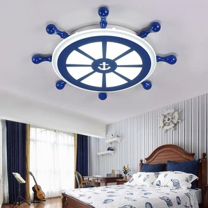 Lampe de dôme de gouvernail, chambre d'enfant, style méditerranéen, LED, œil, chambre à coucher, étude, maternelle, lustre - Product Image 1