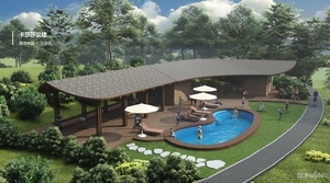 Arc- Shaped Heavy Wooden Eco <strong>House</strong> Modern Irregular Lodge Villa Spacious <strong>Interiors</strong> Public Building Log Cabin for Luxury Resort - Product Image 2