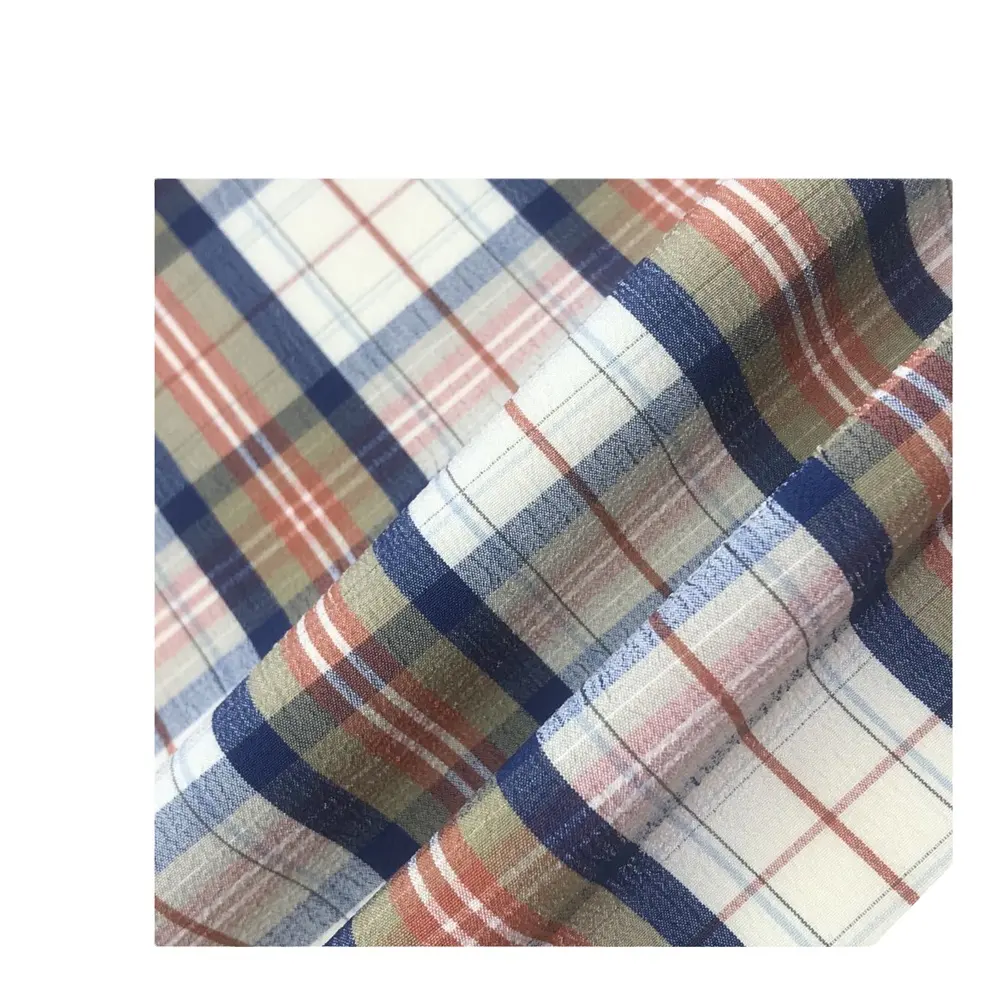 Fil de tissu ripstop extensible à quatre voies en polyester et spandex teint à quatre voies pour robe, pantalon et chemise