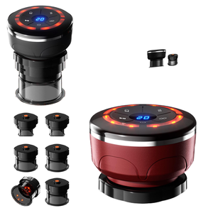 Портативный электрический набор для баночного массажа Yoosen с красным светом – 12 режимов и таймер, 8 банок для массажа тела и лимфатической системы - Product Image 1