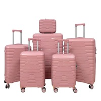 Marksman-Maleta de Polipropileno Unisex de 6 Piezas, Carrito de Equipaje de Viaje de Carcasa Dura Ligera con Rueda Giratoria, Hecho en China