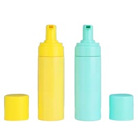 Flacon pompe en plastique PET rose lisse et brillant de haute qualité, vide, 100 ml, 120 ml, 150 ml, 200 ml, pour produits de soin de la peau, nettoyant visage, mousse