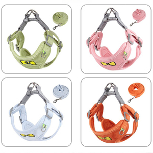 XS à la mode Sport ennemi frères harnais pour animaux de compagnie néoprène coton Polyester chien marche laisse solide motif rembourré bouton fermeture - Product Image 5