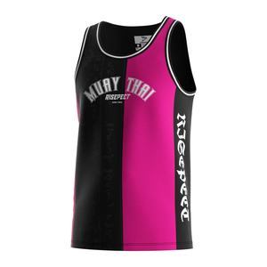 Uniforme de boxe thaïlandaise OEM en sublimation douce, t-shirt de boxe 100% polyester, gilet d'entraînement - Product Image 1