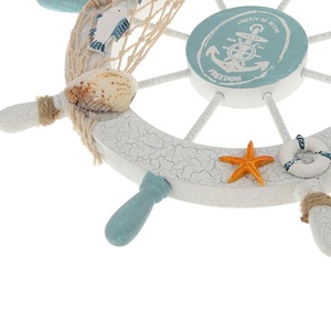 Spiaggia nautica <span class=keywords><strong>in</strong></span> legno <span class=keywords><strong>barca</strong></span> & nave volante parete decorazione verniciata rete <span class=keywords><strong>da</strong></span> <span class=keywords><strong>pesca</strong></span> guscio per la casa o l'ufficio colore bianco - Product Image 3