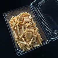 Emballage blister à clapet personnalisé Foshan boîtes d'emballage fast-food frites jetables en plastique transparent pour animaux de compagnie