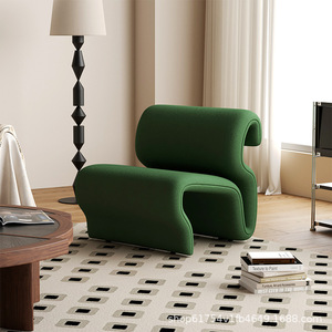 Designer Creative Minimalist Single Sofa Chair Reclining Irregular Shape Living Room Casual Chair - Product Image 3