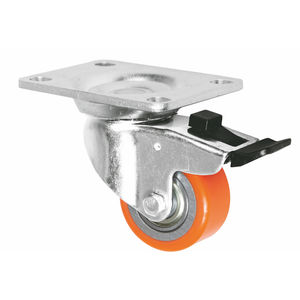 Bases da exposição 1.5inch 2inch rolamento de esferas dobro alaranjado pequeno com rodízios do freio para a capacidade de carga 100-150kgs - Product Image 2