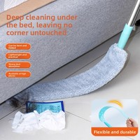 Plumeau télescopique pour le nettoyage domestique ; Nettoyeur de fentes sous le lit et pour canapé ; Brosse à poussière grande taille
