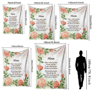 Manta de Franela con Motivo Floral, Manta Ligera y Transpirable para el Invierno, Impresión Personalizada, Venta al Por Mayor - Product Image 3