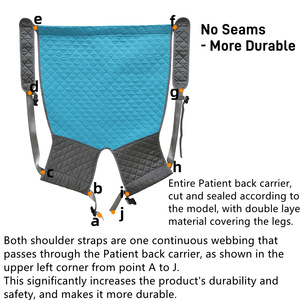 Patient Rehabilitation Product Wheelchair Transfer Sling Wheelchair Seat <b>Pad</b> with Restraint Strap - Product Image 4