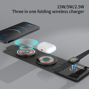 ที่ชาร์จไร้สายแม่เหล็กแบบพกพา 3-in-1 ชาร์จเร็ว พร้อมพาวเวอร์แบงค์ รองรับ QC3.0 และ PD สำหรับโทรศัพท์ รถยนต์ แล็ปท็อป และไมโครโฟน - Product Image 2