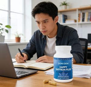 Cápsulas Veganas DOM/DEM Happy Saffron Plus |   90 Unidades |   Suplemento Dietético para el Apoyo del Estado de Ánimo, la Memoria y el Bienestar - Product Image 4