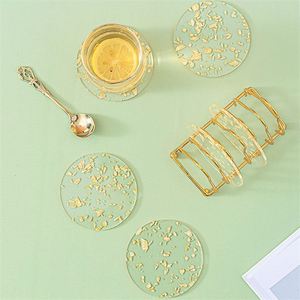 Stock Cup <b>Mat</b> Creative Tea Solid Flower Crystal Epoxy Set Resin Coaster - Product Image 4