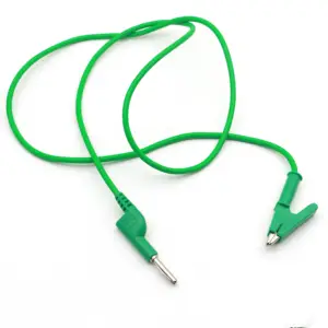 Test Line Silicone 4mm Banana Plug to Copper safe transfer Alligator Clip Crocodile Test Probe Lead Wire Test Cable