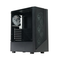 Boîtier de PC Gamer MATX JNP-CR15, Gabinete Gamer Micro ATX, Boîtier PC avec fenêtre en acrylique