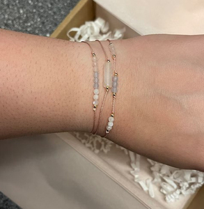 Zooying Healing Crystal Cadena ajustable Cuarzo Rosa Aguamarina <span class=keywords><strong>Piedra</strong></span> lunar <span class=keywords><strong>Fertilidad</strong></span> Cristales Pulsera para regalo <span class=keywords><strong>de</strong></span> mamá - Product Image 3