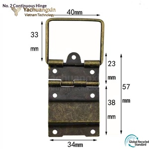 Bisagra pequeña de metal de hierro antiguo de 16x38mm con acabado galvanizado para joyería decorativa, puerta de caja de vino, regalo, herrajes para caja de madera - Product Image 6