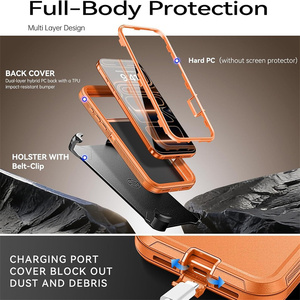 Coque de protection magnétique antichoc Travel Defender Armor pour iPhone 17 Air 16 Pro Max avec clip et pince OTT, coque arrière antichute - Product Image 6