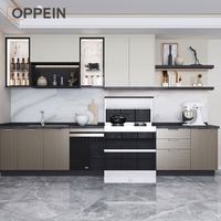 Lot d'armoires de cuisine en mousse de Pvc, pour Double évier, en métal, Design modulaire moderne, bon marché, approvisionnement, nouveau