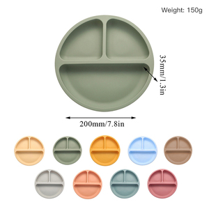 Ensemble d'assiettes modernes pour bébés et enfants avec séparateur et ventouse pour l'alimentation complémentaire - Product Image 2