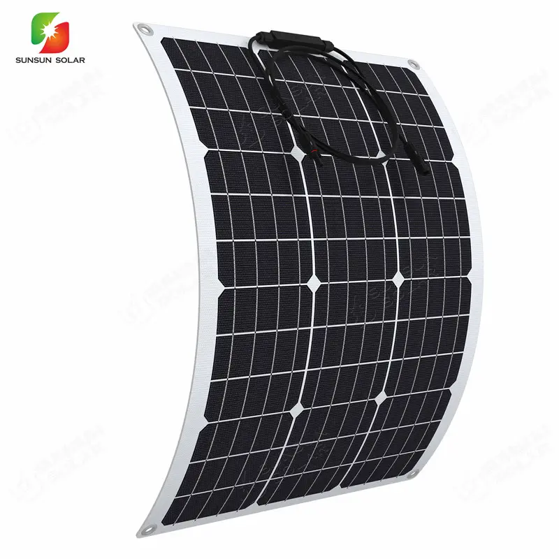 Fabrik Direkt verkauf Dünnschicht-Solar panel ETFE Mono kristallines halb flexibles Solarmodul 60W 18V Solar Home System 20A